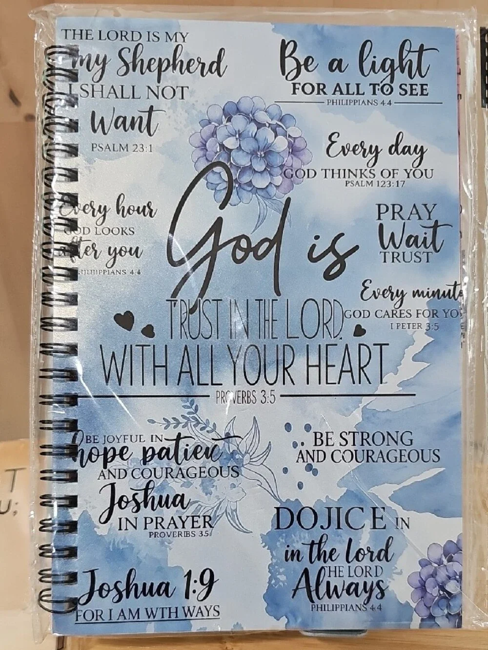God Is Love Pink Inspirational Spiral Journal